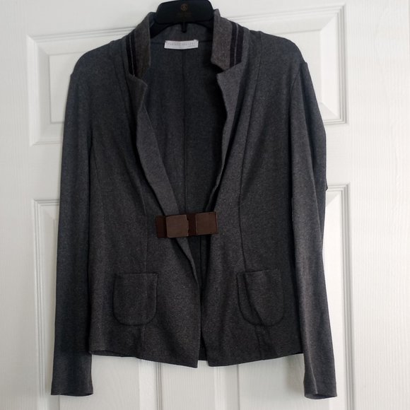 Fabiana Filippi Sweaters - Fabian Filippi Gray Jacket Blazer